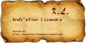 Knöpfler Lizandra névjegykártya